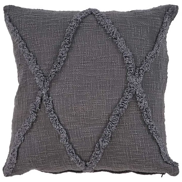 Outlet Fringe Diamond Pillow, 20 in. Pillows
