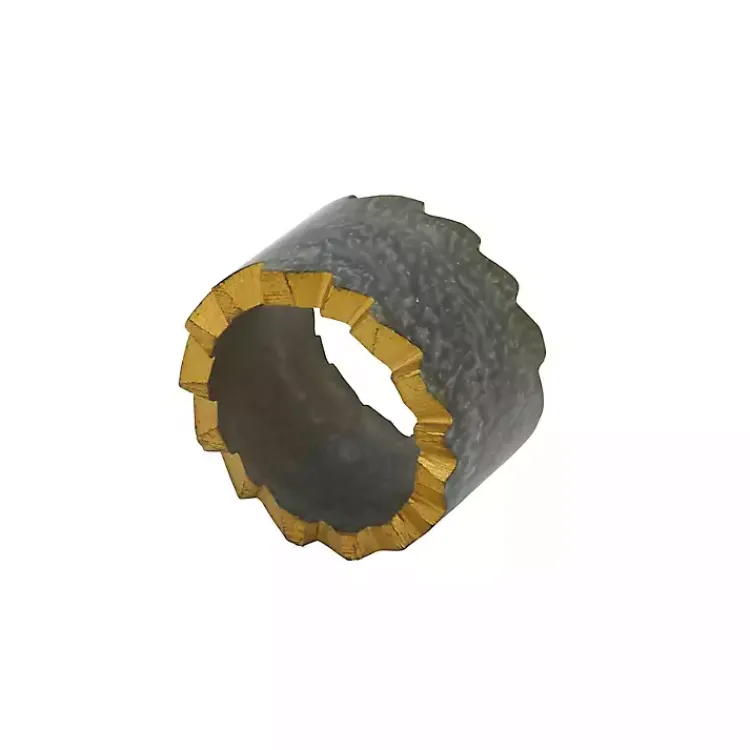 Kirklands Home Table Linens|Geode Artistry Napkin Rings, Set of 4 Gray