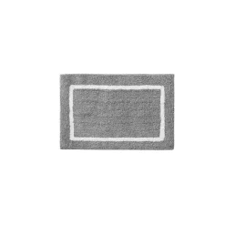 Kirklands Home Bathroom Rugs|Gray Geometric Pattern Reversible Bath Mat, 34 in.