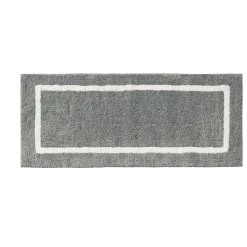 Kirklands Home Bathroom Rugs|Gray Geometric Pattern Reversible Bath Mat, 60 in.