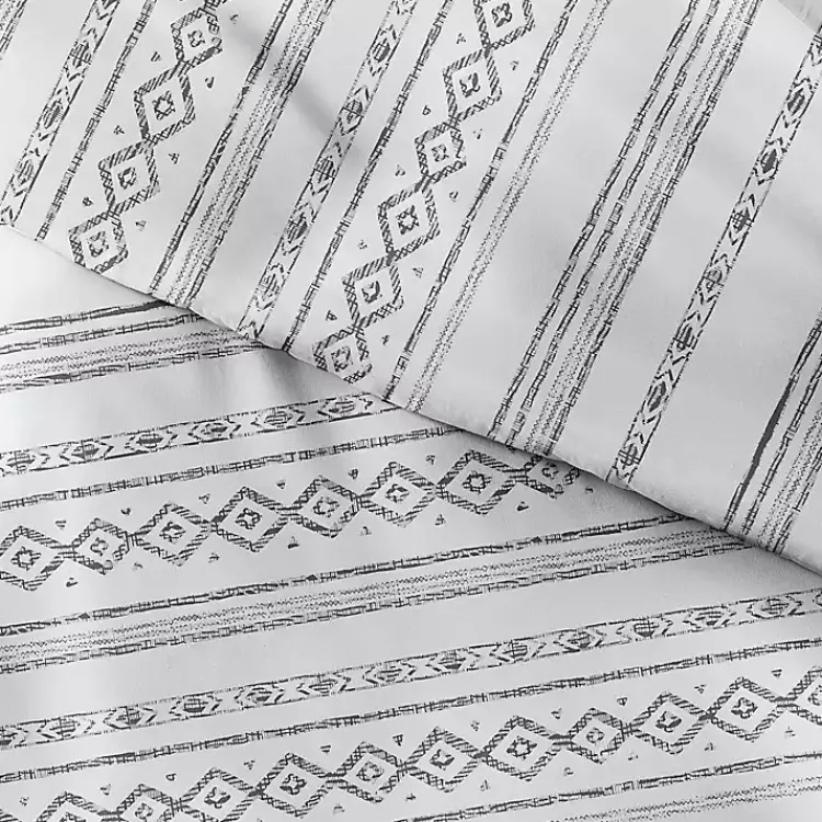 Kirklands Home Duvets|Gray Geometric 2-Pc. Twin Duvet Cover Set