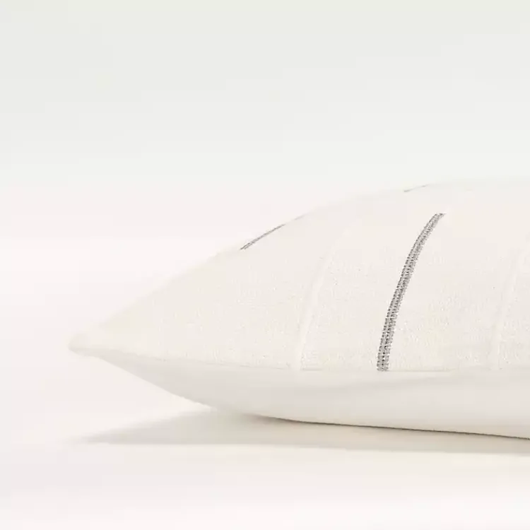 Online Gray Geometric Woven Lines Throw Pillow Pillows