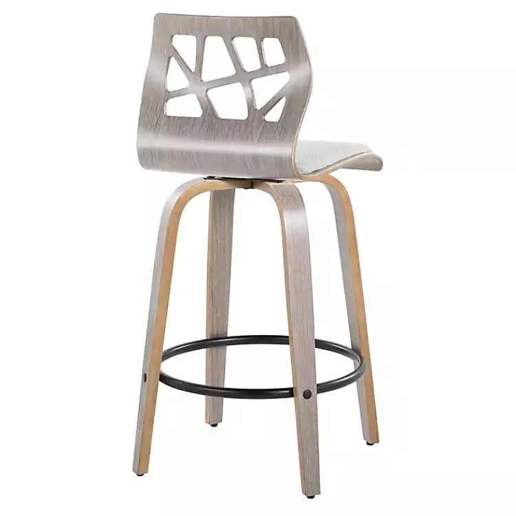 Kirklands Home Bar Stools & Counter Height Stools|Golia Swivel Counter Stools, Set of 2 Gray