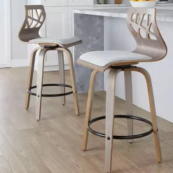 Kirklands Home Bar Stools & Counter Height Stools|Golia Swivel Counter Stools, Set of 2 Gray