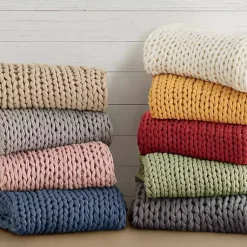 Hot Hand Made Chunky Double Knit Throw Blanket Blankets & Throws