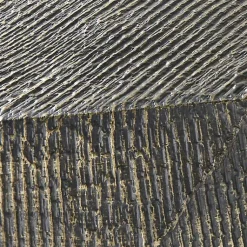 Kirklands Home Accent & End Tables|Gray Hand-Stamped Iron Hexagon Accent Table