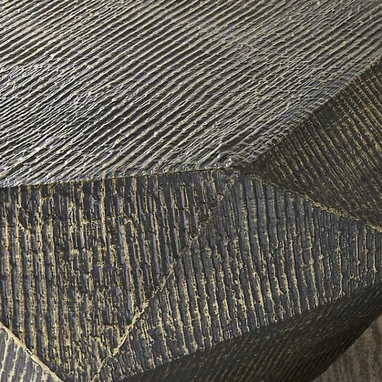 Kirklands Home Coffee Tables|Gray Hand-Stamped Iron Octagonal Coffee Table