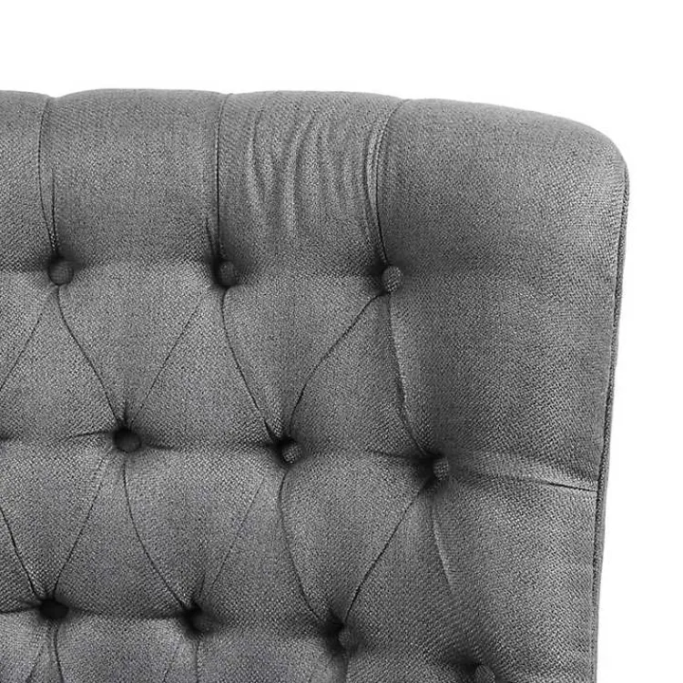 Kirklands Home Accent Chairs|Hand-Tufted Swivel Glider Accent Chair Gray