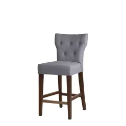 Kirklands Home Bar Stools & Counter Height Stools|Harrison Tufted Counter Stool Gray