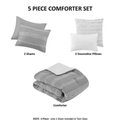 Kirklands Home Comforters|Jacquard 5-pc. California King Comforter Set Gray