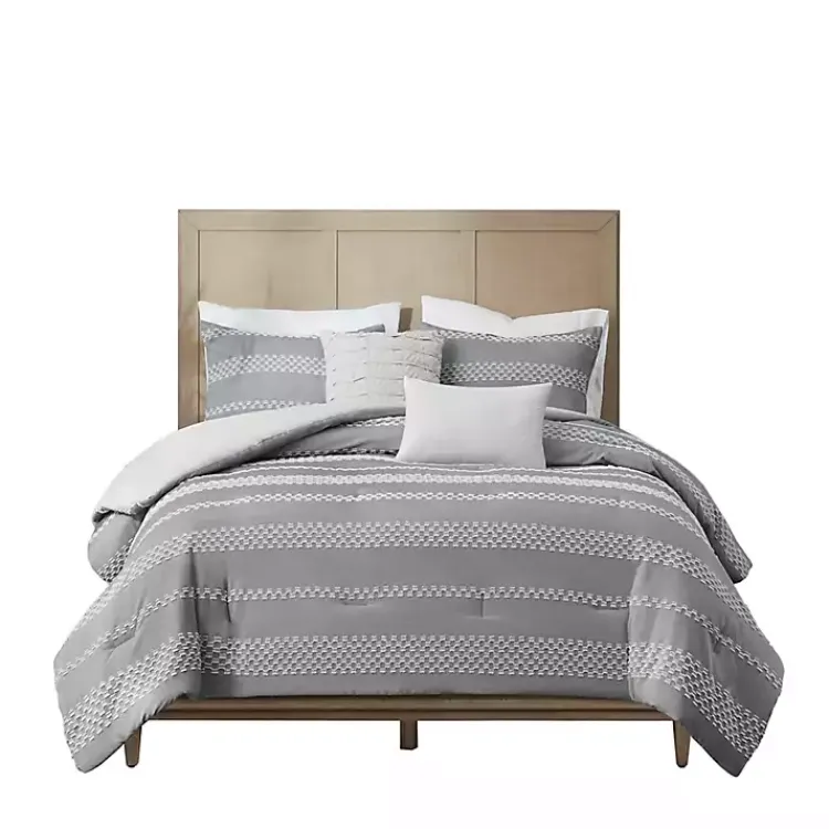 Kirklands Home Comforters|Jacquard 5-pc. Full/Queen Comforter Set Gray