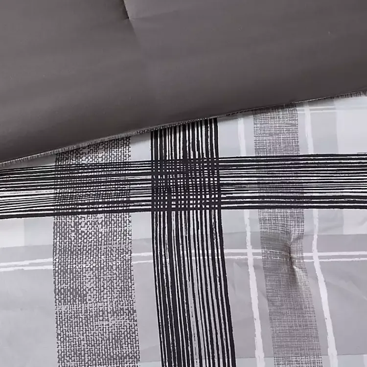 Kirklands Home Comforters|Jax Plaid 5-pc. Full/Queen Comforter Set Gray