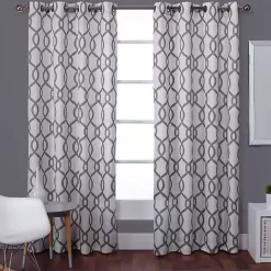 Kirklands Home Curtains & Drapes|Kenzie Curtain Panel Set, 108 in. Gray