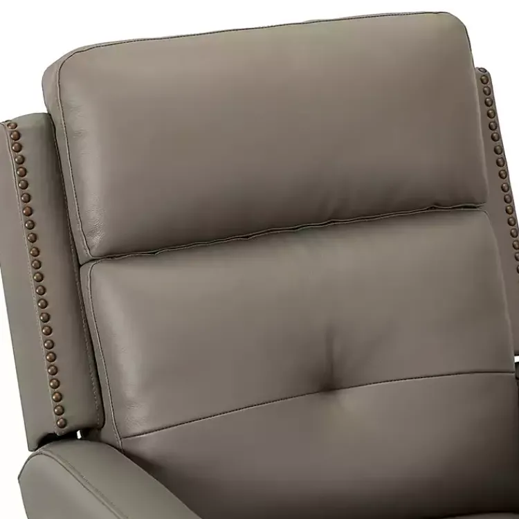 Kirklands Home Accent Chairs|Leather Swivel Rocker Recliner Gray