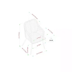 Kirklands Home Dining Chairs|Lily Upholstered Dining Chairs, Set of 2 Gray