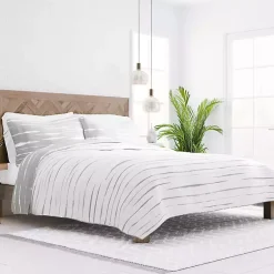 Kirklands Home Quilts|Gray Linear Reversible 2-pc. Twin Quilt Set