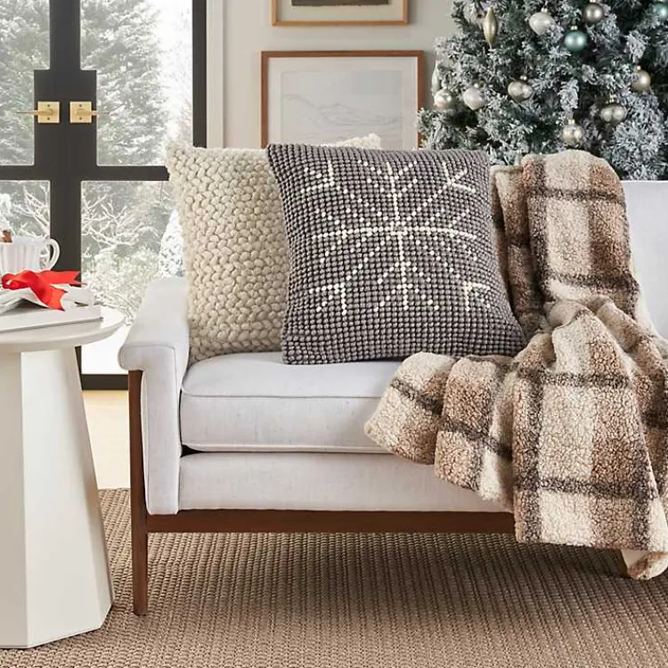 Online Looped Snowflake Pillow Christmas Pillows