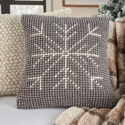 Online Looped Snowflake Pillow Christmas Pillows