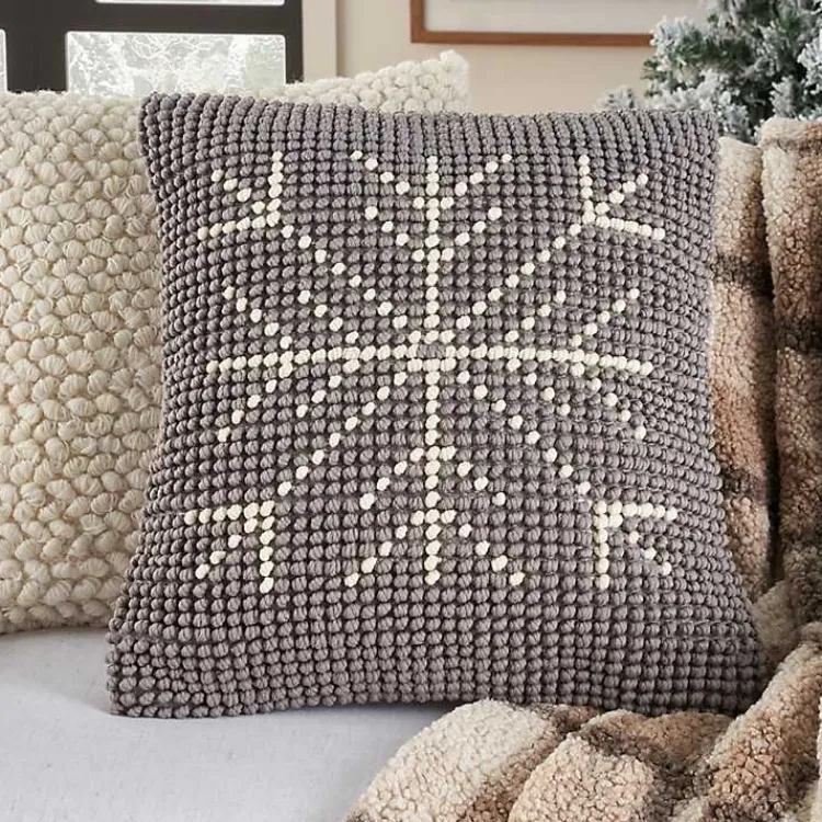 Online Looped Snowflake Pillow Christmas Pillows
