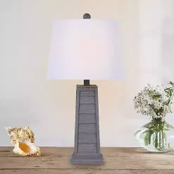 Kirklands Home Table Lamps|Louvered Shutter Table Lamps, Set of 2 Gray