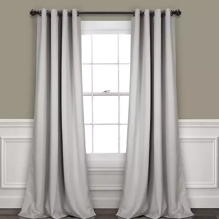 Kirklands Home Curtains & Drapes|Lush Insulated Curtain Panel Set, 120 in. Gray