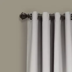 Kirklands Home Curtains & Drapes|Lush Insulated Curtain Panel Set, 120 in. Gray
