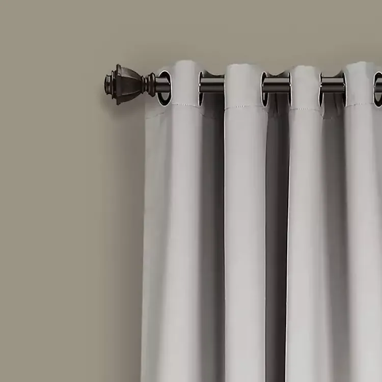 Kirklands Home Curtains & Drapes|Lush Insulated Curtain Panel Set, 120 in. Gray