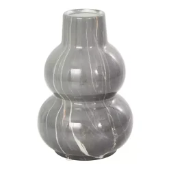 Outlet Marble Finish Ceramic Vases, Set of 3 Vases