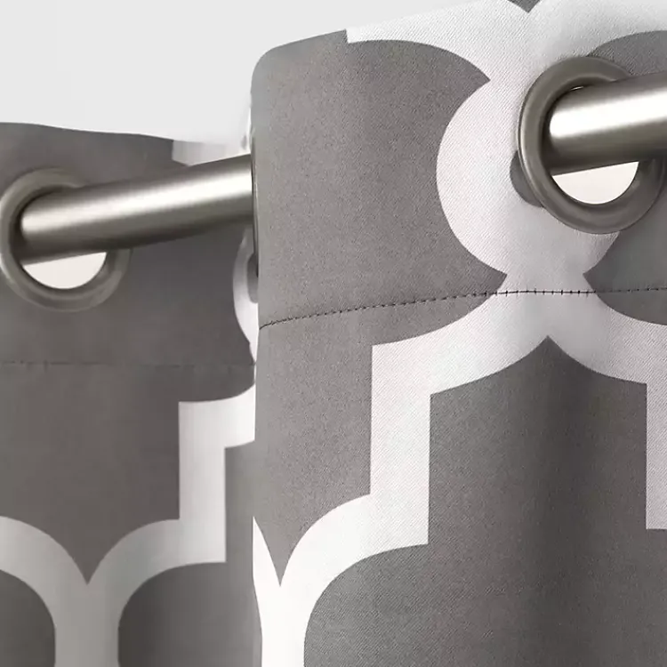 Kirklands Home Curtains & Drapes|Maxwell Blackout Curtain Panel Set, 84 in. Gray