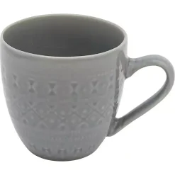 Kirklands Home Dinnerware|Medallion 16-pc. Ceramic Dinnerware Set Gray