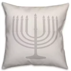 Hot Gray Menorah Pillow Hanukkah Decorations
