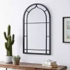 Kirklands Home Decorative Mirrors|Gray Metal Arched Mirror