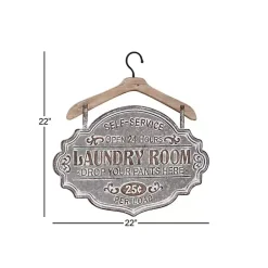Kirklands Home Wall Quotes & Signs|Metal Laundry Room Wall Plaque Gray