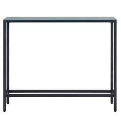 Kirklands Home Console Tables|Metal Mirrored Top Slim Console Table Gray