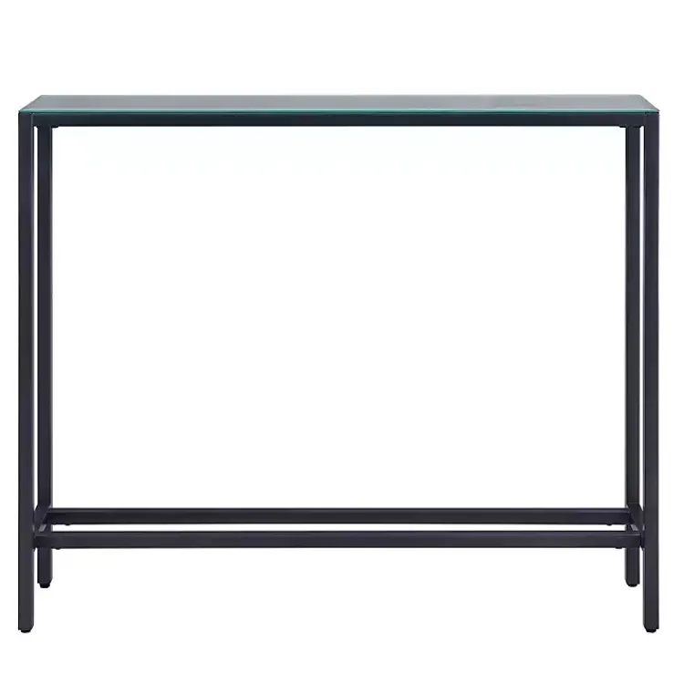Kirklands Home Console Tables|Metal Mirrored Top Slim Console Table Gray
