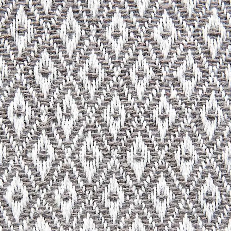 Kirklands Home Table Linens|Mini Diamond Fringe End Table Runner, 108 in. Gray