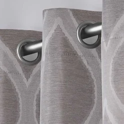 Kirklands Home Curtains & Drapes|Monte Curtain Panel Set, 84 in. Gray