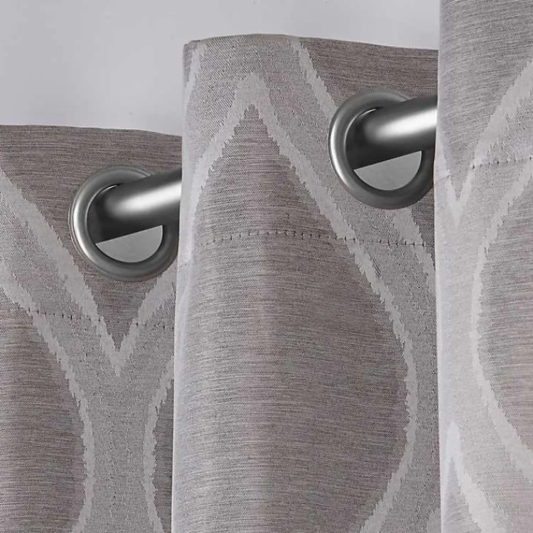 Kirklands Home Curtains & Drapes|Monte Curtain Panel Set, 84 in. Gray