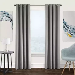 Kirklands Home Curtains & Drapes|Newberry Blackout Curtain Panel, 84 in. Gray