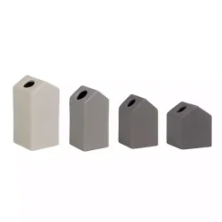 Sale Ombre Ceramic House Shaped Vases, Set of 4 Vases
