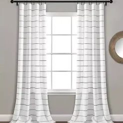 Kirklands Home Curtains & Drapes|Gray Ombre Stripe Curtain Panel Set, 95 in.
