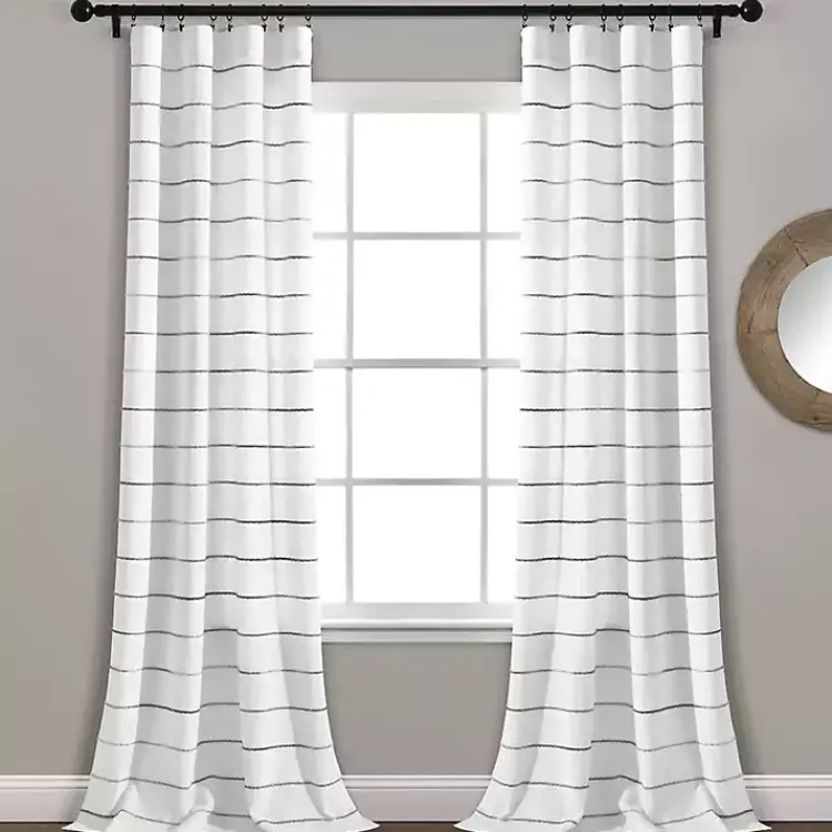 Kirklands Home Curtains & Drapes|Gray Ombre Stripe Curtain Panel Set, 95 in.