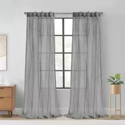 Kirklands Home Curtains & Drapes|Paloma Curtain Panel, 108 in. Gray