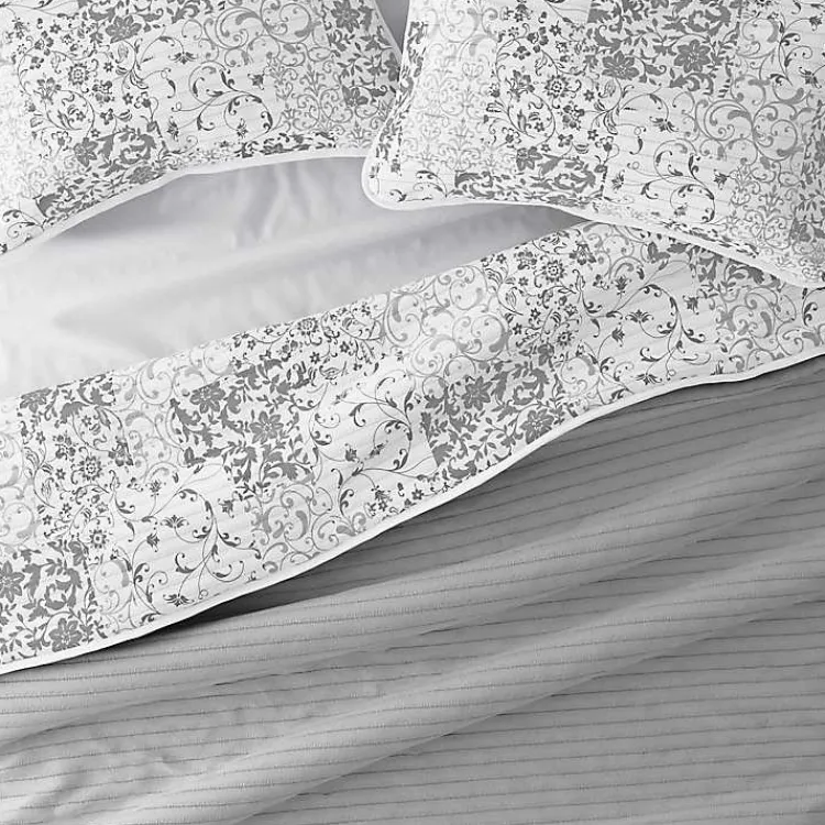 Kirklands Home Quilts|Gray Patchwork Reversible 2-pc. Twin Quilt Set