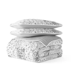 Kirklands Home Quilts|Gray Patchwork Reversible 3-pc. King Quilt Set