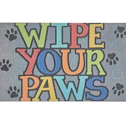 Kirklands Home Doormats|Gray Paw Stitched Doormat Multi