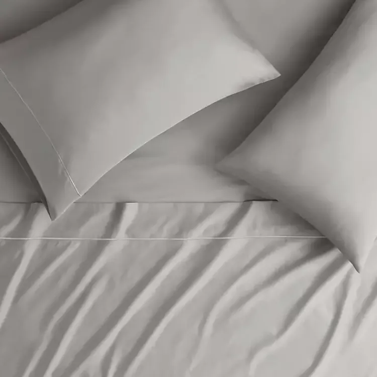 Kirklands Home Bed Sheets|Pima Cotton Sateen 4-pc. King Sheet Set Gray