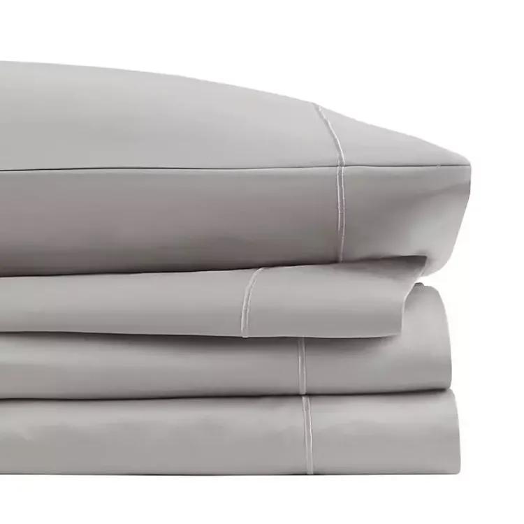 Kirklands Home Bed Sheets|Pima Cotton Sateen 4-pc. King Sheet Set Gray