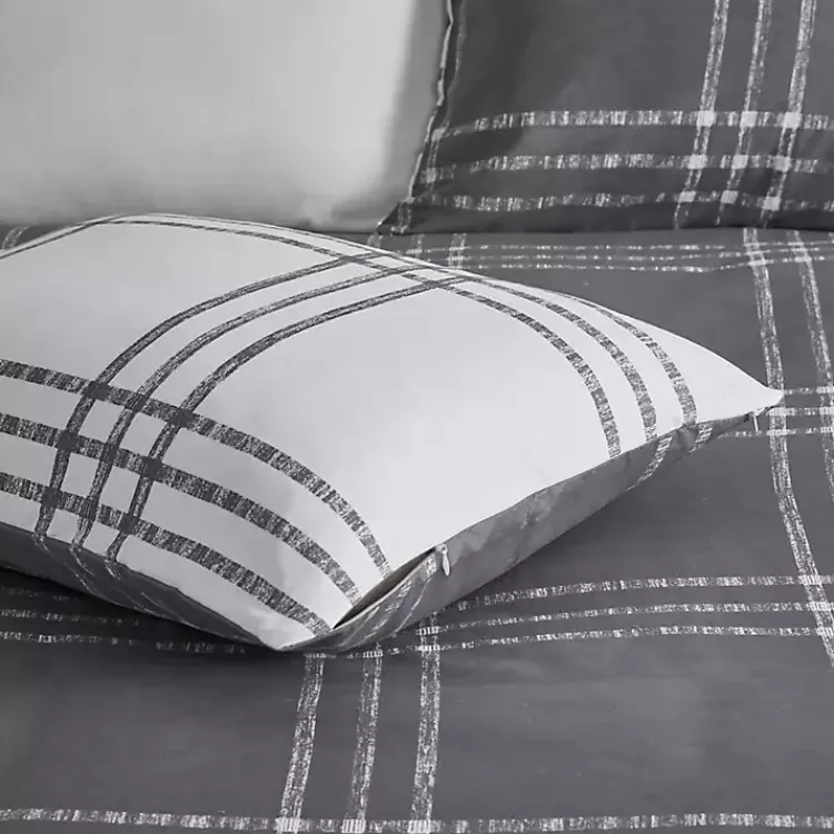 Kirklands Home Comforters|Gray Plaid Dayton 3-pc. Full/Queen Comforter Set
