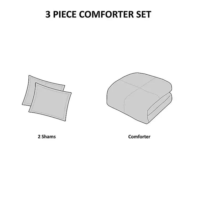 Kirklands Home Comforters|Gray Plaid Dayton 3-pc. Full/Queen Comforter Set